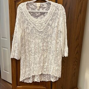 Chico's Cream Lace Blouse